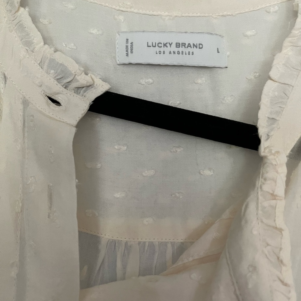 Lucky Brand Swiss dot blouse